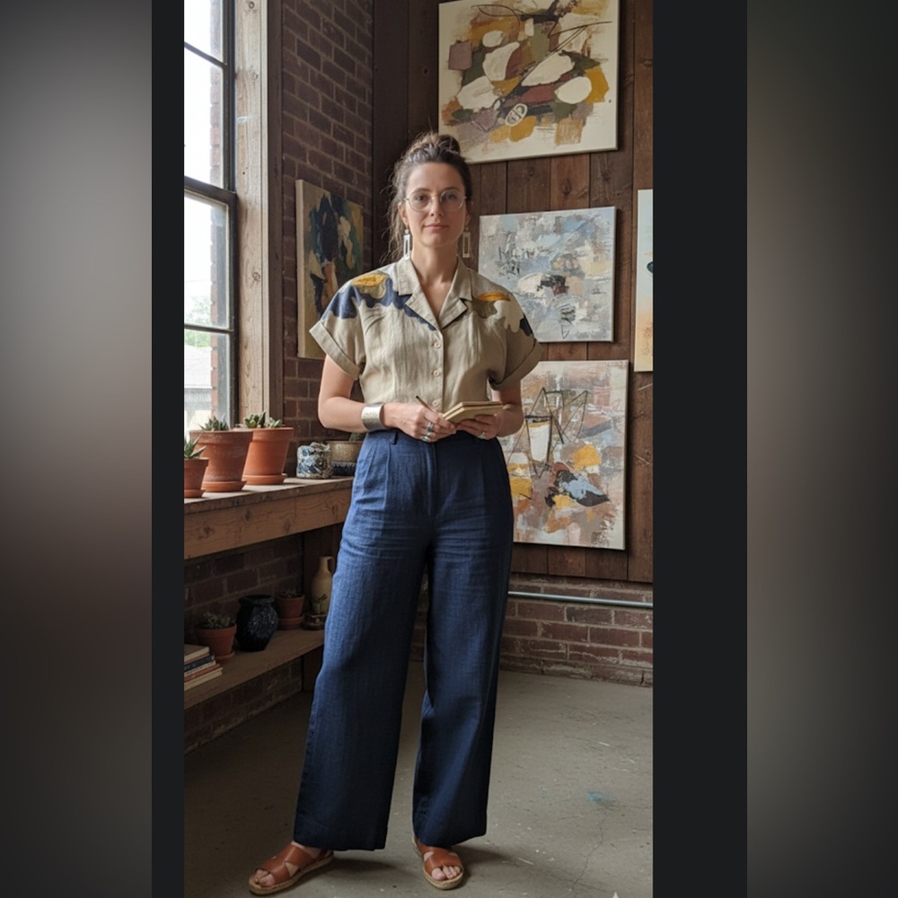 Vintage Kristina K 100% Silk Button Up Top